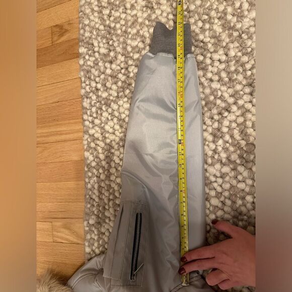 Silver grey men’s jacket size xl bomber new nwot - Picture 5 of 6